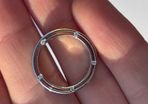 Platinum Damiani style ring, 10rd 0.09ct Diamonds