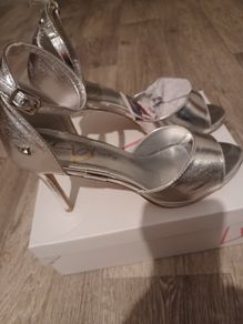 silver sandals size 40 brand new