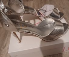 silver sandals size 40 brand new