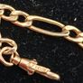 Vintage 9ct  tbar figaro bracelet Image 4