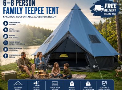 Family Tent  Teepee tent 6 to 8 men tent