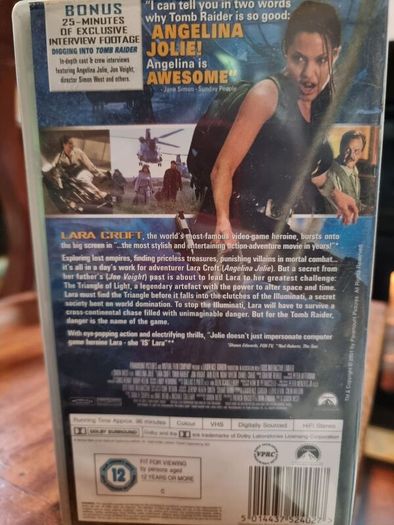 Lara Croft Tomb Raider VHS