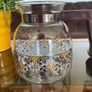 Retro MCM 1970s Dutch Glass Butterfly Coffee Pot with 4 Tulip Cups Mugs With Removable Covers Image 7