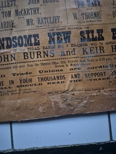 1891 antique original Labourers union poster