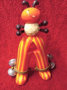 Vintage Battat Baby Rattle toy  ( A is for Ant )