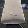 DFS Large Silver Grey L-Shaped Corner Sofa + Matching Footstool Image 4