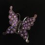 PURPLE Feather & Diamante Hair Clips Image 6