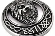 Roaring Lion Oxidized Brooch / Lapel Pin