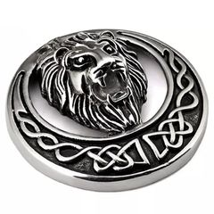 Roaring Lion Oxidized Brooch / Lapel Pin