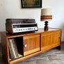 Vintage Retro Mid Century Scandinavian Teak Record Cabinet/Sideboard Image 7