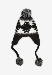 Lovely Knit Hat (with Fluffy Pompoms) + matching gloves available