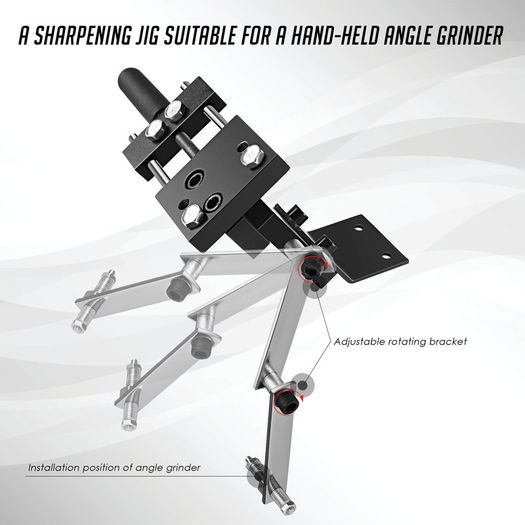 "BRAND NEW High Quality Mower Blade Sharpener,For 2.75-5.5 Inch/7-14CM Wide Blades,Adjustable Rotating Bracket, "