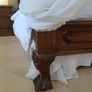 Four poster carved Indonesian bed super king incl bedside tables and dresser Image 7