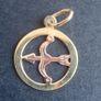 585 14ct two-tone star sign pendant Sagittarius Image 2