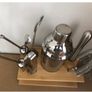 12 Pcs of Stainless Steel Cocktail Shaker Mixer Wood Wine Rack Shelf  750ml Bars Tools Image 7