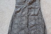 Dress Bershka denim size L strapless sneak skin effect brand new