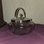 Antique Crystal Cut Glass Biscuit barrel with silver lid Image 2