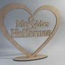 Heart with Mr Mrs Custom Surname - Freestanding Wedding Wooden Signs Image 3