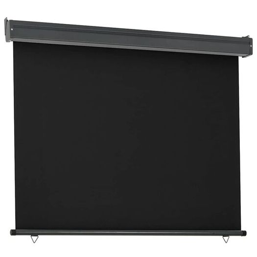 Balcony Side Awning 125x250 cm Black