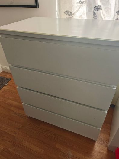 IKEA Malm 4 Drawer Chest - white