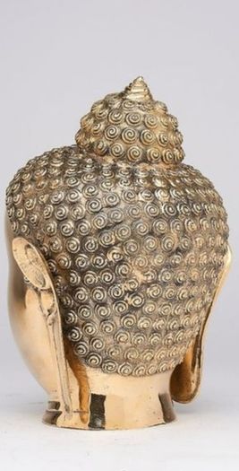 Buddha Head (25cm) - Polished Bronze