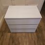 White Chest of 3 Drawers Image 2