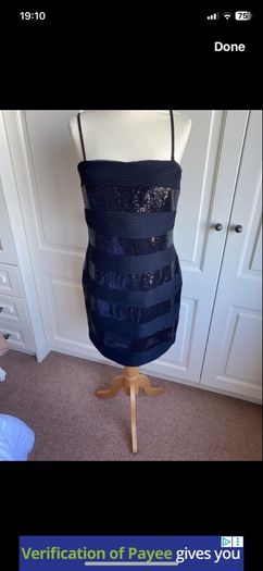 Cynthia Rowley size 16 black occasion dress with Spandex