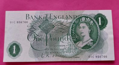 Bank of England one pound note 1960 very fine condition