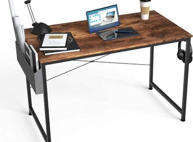 Writing Computer Desk, Office Work Desk for student and worker, Laptop Table with Storage Bag and Headphone Hook,Modern Simple Style Desks for Bedroom, Home, Office 80x50x75cm (FREE POSTAGE)