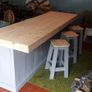 Rustic kitchen island with overhang Image 5