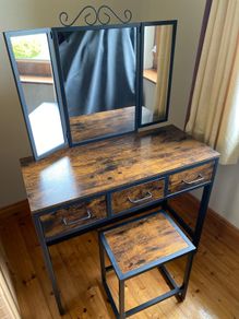 Dressing table with stool