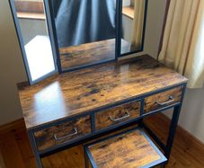 Dressing table with stool