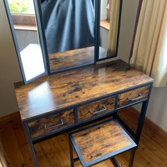 Dressing table with stool