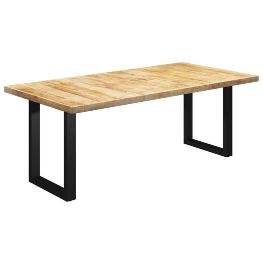 Dining Table with O-shaped Legs 200x100x77cm Solid Mango Wood