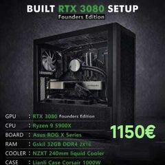 Rtx 3080 Fe High-end Build | Ryzen 9 5900x | Asus Rog + Corsair + Nzxt | 32gb Ram
