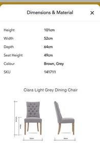 Grey dining room chairs
