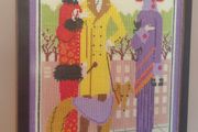 Vintage 1920s Art Deco Scene Needlepoint