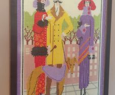 Vintage 1920s Art Deco Scene Needlepoint