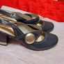 S Oliver Grey Patent Quirky Sling back Shoes Image 3