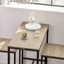 Bar table with 2 stools high back chairs Image 4