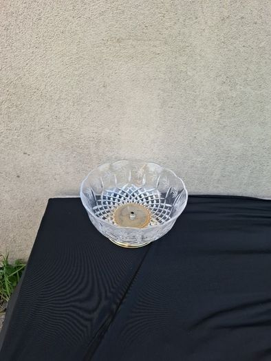 Crystal engraved fruit bowl