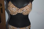 Underwired bikini set leopard print size UK14 cupC EU42 cupC Price include postage