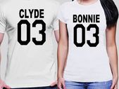 Bonnie And Clyde Set Couple T-shirts For Valentines Day Gift Present