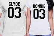 Bonnie And Clyde Set Couple T-shirts For Valentines Day Gift Present