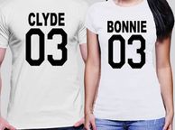 main image for ad Bonnie And Clyde Set Couple T-shirts For Valentines Day Gift Present