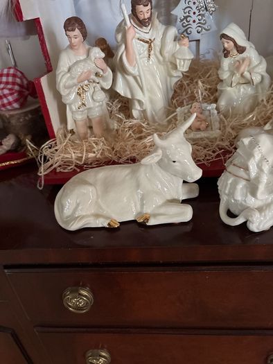 Belleek Living Nativity Collection - Manger Ox and Camel Set