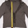 Antwerp Khaki Grey Ruffle Edge Long Sleeve Cardigan Bolero 100% Wool Knit Top Size L Image 10