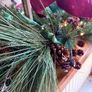 New bespoke XL 80cm wild berry, dense foliage and acorn pre lit wreath Image 7