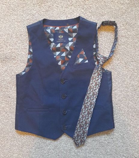 Boys waistcoat and tie
