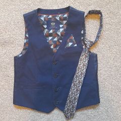Boys waistcoat and tie